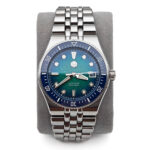 San Martin SN0148-GB Integrated Bracelet Blue Dial - imagine 5