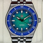 San Martin SN0148-GB Integrated Bracelet Blue Dial